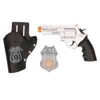 Verkleed speelgoed wapens pistool/holster van kunststof - Politie thema   -