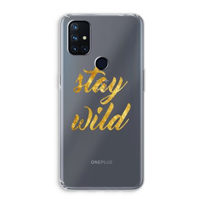 Stay wild: OnePlus Nord N10 5G Transparant Hoesje