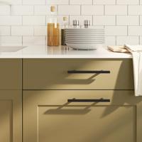 VidaXL Handvatten 10 st 128 mm roestvrij staal zwart