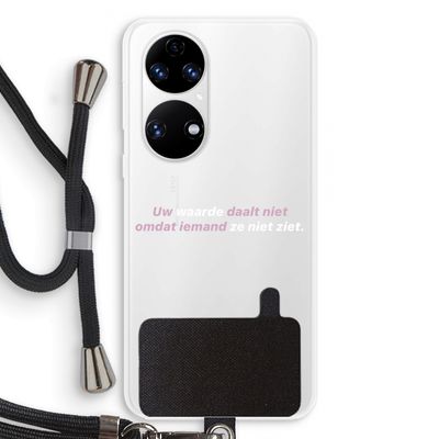 uw waarde daalt niet: Huawei P50 Transparant Hoesje met koord