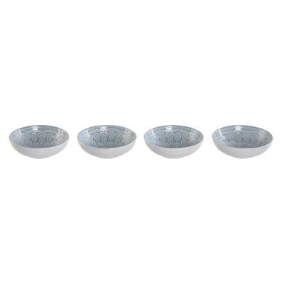 Bordenset Home ESPRIT Blauw Keramiek Mandala Arabisch 18,2 x 18,2 x 5,5 cm