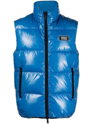 DSQUARED2 gilet matelassé Ultra Light - Bleu