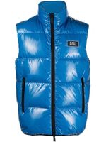 DSQUARED2 gilet matelassé à patch logo - Bleu - thumbnail