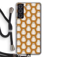 Uilen: Samsung Galaxy S21 FE Transparant Hoesje met koord