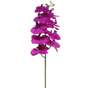 Kunstbloem Orchidee Bora - fuchsia - 77 cm - losse steel - kunst zijdebloem - Phalaenopsis