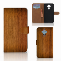 Huawei Mate 9 Book Style Case Donker Hout - thumbnail