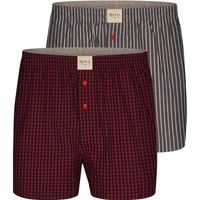 Phil & Co Phil & Co 2-Pack Wijde Boxershorts Heren PH-197