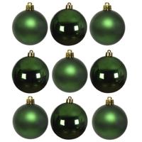 Kleine kerstballen - 36x st - donkergroen - D4 cm - glas - kerstversiering Kleine kerstballen - 36x st - donkergroen - D4 cm - glas - kerstversiering
