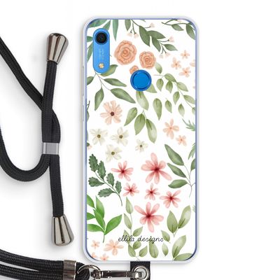 Botanical sweet flower heaven: Huawei Y6s Transparant Hoesje met koord