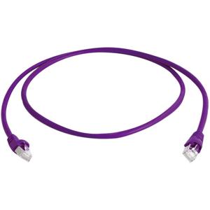 Telegärtner 100008035 RJ45 Netwerkkabel, patchkabel CAT 6A S/FTP 0.25 m Violet UL gecertificeerd, Vlambestendig, Snagless, UL gecertificeerd 1 stuk(s)