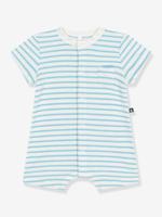 Kort boxpakje voor baby's in gestreepte badstof PETIT BATEAU blauw