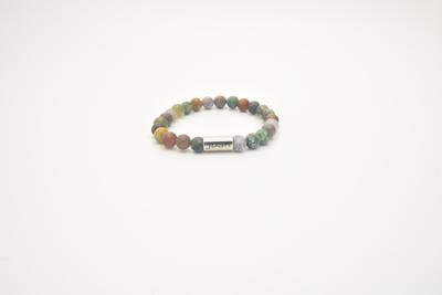 JOSH Heren Armband met Natuursteen Matt Mud | 09313-BRA