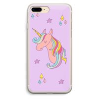 Roze eenhoorn: iPhone 7 Plus Transparant Hoesje