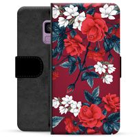 Samsung Galaxy S9 Premium Wallet Hoesje - Vintage Bloemen