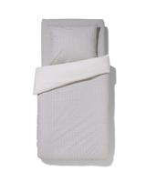 HEMA Dekbedovertrek 140x200/220cm zacht katoen stipjes (wit)