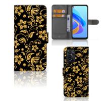 OPPO A76 | A96 Hoesje Gouden Bloemen