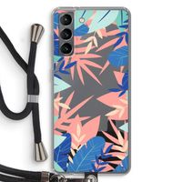 Tropisch: Samsung Galaxy S21 Transparant Hoesje met koord