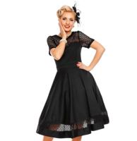 Dolly & Dotty Tess Lace Embroidered Dress Black-XS
