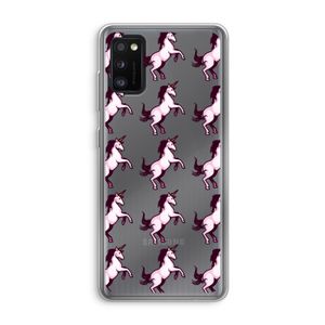 Musketon Unicorn: Samsung Galaxy A41 Transparant Hoesje