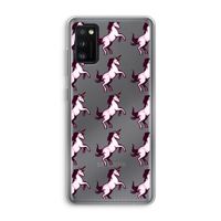 Musketon Unicorn: Samsung Galaxy A41 Transparant Hoesje
