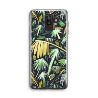 Tropical Palms Dark: Samsung Galaxy J8 (2018) Transparant Hoesje