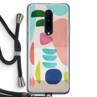 Bold Rounded Shapes: OnePlus 7 Pro Transparant Hoesje met koord