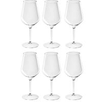 Santex Wijnglas - 6x - onbreekbaar kunststof - 47 cl - 470 ml - witte en rode wijn glazen