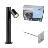 QAZQA Buitenlamp zwart met grondpin en kabelmof 50cm IP44 - Solo