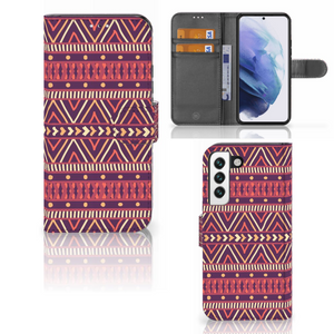 Samsung Galaxy S22 Telefoon Hoesje Aztec Paars