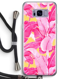 Pink Banana: Samsung Galaxy S8 Plus Transparant Hoesje met koord