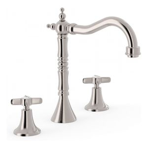 Wastafelkraan Tres Classic | Opbouw | Mengkraan | Standaard model | 2-hendels | Rond | Rvs look