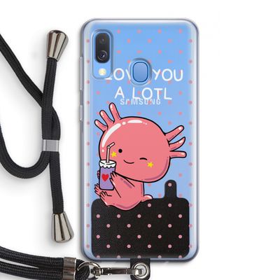 Love You A Lotl: Samsung Galaxy A40 Transparant Hoesje met koord