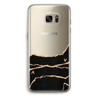 Gouden marmer: Samsung Galaxy S7 Edge Transparant Hoesje