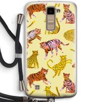 Cute Tigers and Leopards: LG K10 (2016) Transparant Hoesje met koord