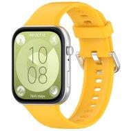 Siliconen bandje met gesp - Geel - Huawei Watch Fit 3 / Fit 4