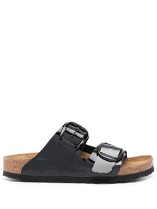 Birkenstock sandales Arizona Big Buckle à fini verni - Noir