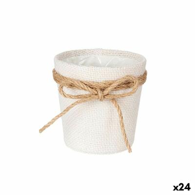 Lasso Wit Stof 11 x 10,5 x 11 cm (24 Stuks)