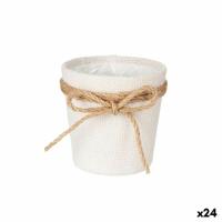Lasso Wit Stof 11 x 10,5 x 11 cm (24 Stuks)