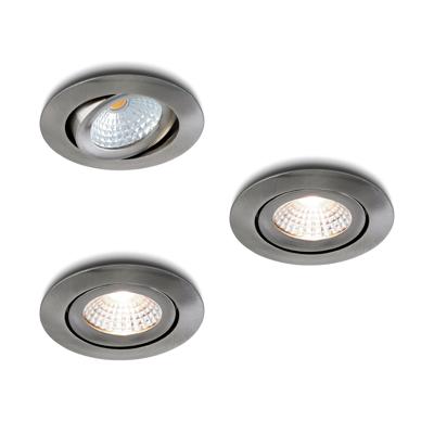 LED-inbouwspot Lumino RVS dimbaar IP54