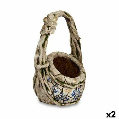 Decoratief tuinfiguur Vaas Polyresin 25,5 x 44 x 27,5 cm (2 Stuks)