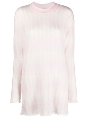 Rus pull long à losanges - Rose