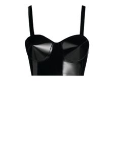 Maison Margiela soutien-gorge en latex à balconnets - Noir