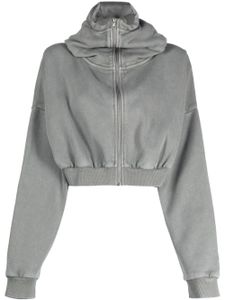 ENTIRE STUDIOS hoodie zippé à col montant - Gris