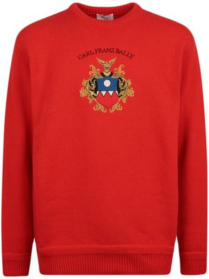 Bally pull en maille intarsia - Rouge