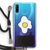 Spiegelei: Huawei P30 Lite Transparant Hoesje met koord
