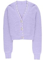 Jacquemus cardigan Lazo à design tissé - Violet