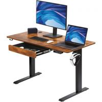 VEVOR Bureau in hoogte verstelbaar elektrisch, 120 x 60 cm sta-bureau, 0,72-1,1 m verstelbare geheugenbediening, sta-bureau groot computerbureau 82 kg belastbaar bruin bureau pc-tafel