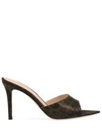 Gianvito Rossi mules Elle 85 mm à imprimé léopard - Marron - thumbnail