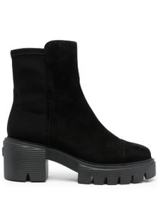 Stuart Weitzman bottes en daim à semelle épaisse 60 mm - Noir