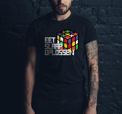 Rubiks cube t-shirt oplossen